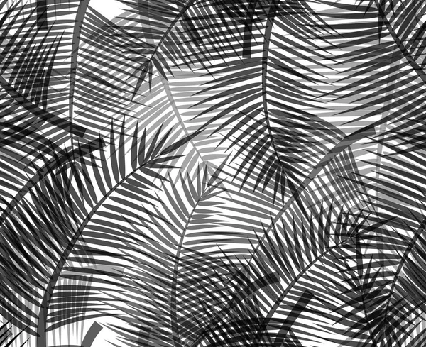Textura sin costuras con ramas de palma — Archivo Imágenes Vectoriales