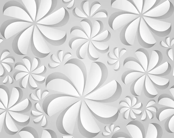 Textura sem costura com flores de papel . — Vetor de Stock