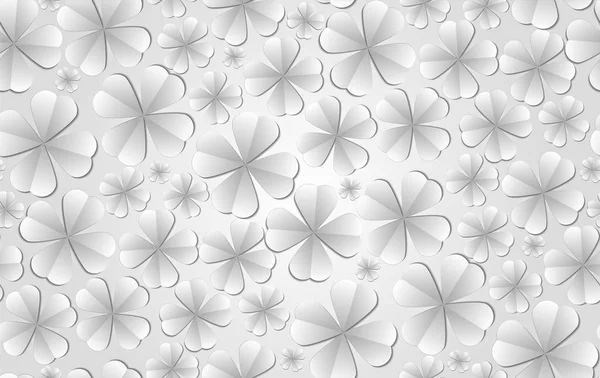 Naadloze textuur met bloemen van papier. — Stockvector