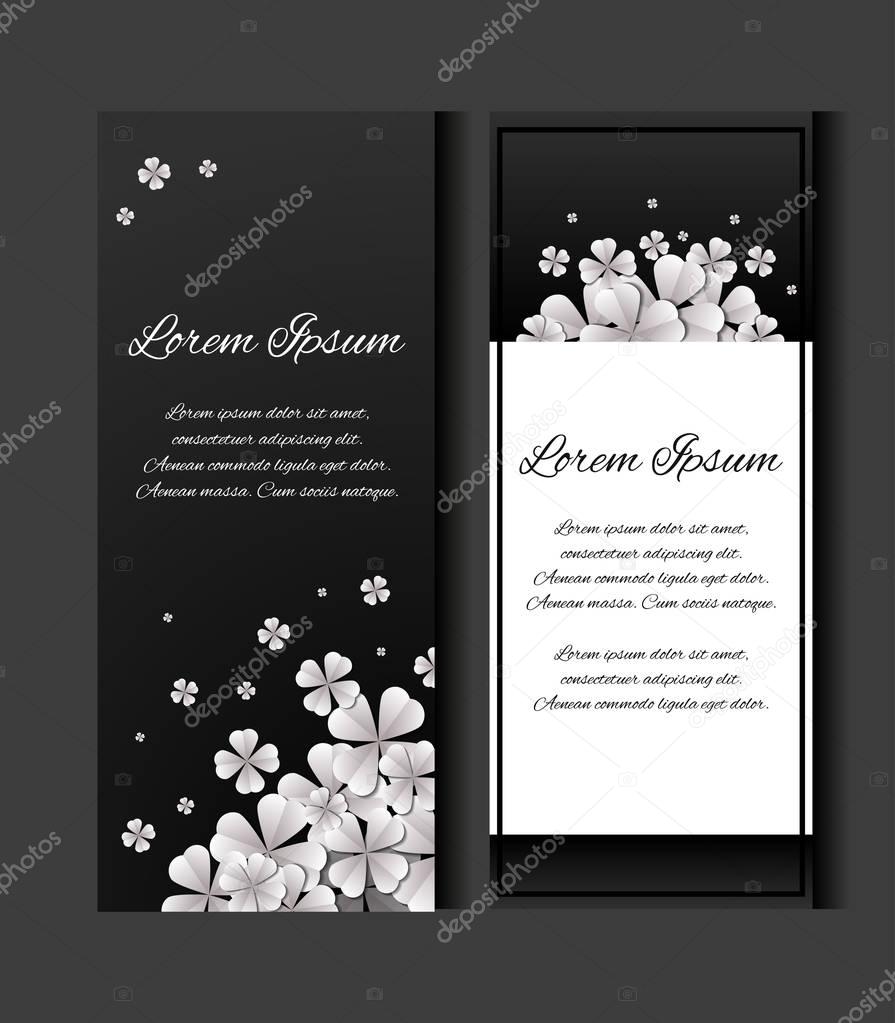 Set of flyers with flowers 