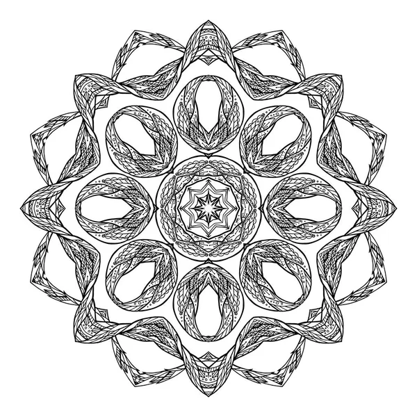 Mandala redondo boho — Archivo Imágenes Vectoriales