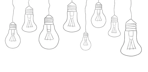 Illustrazione lampadine — Vettoriale Stock