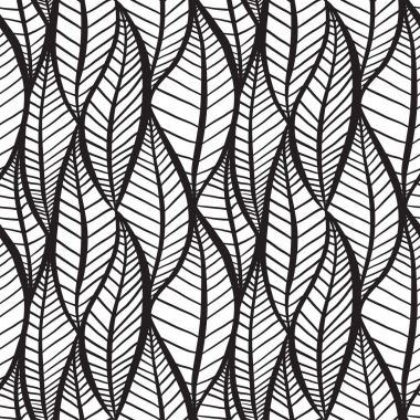 Şekillendirilmiş yapraklarla kusursuz desen. 