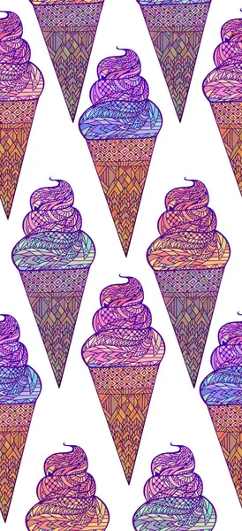 Textura con conos de helado — Archivo Imágenes Vectoriales