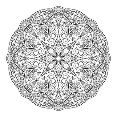 boho deseni ile dairesel mandala.