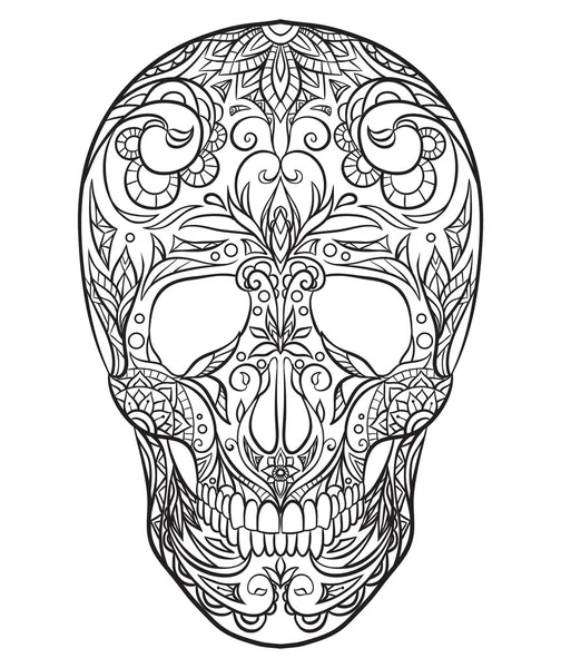 Illustration of a sugar skull. — Stock Vector