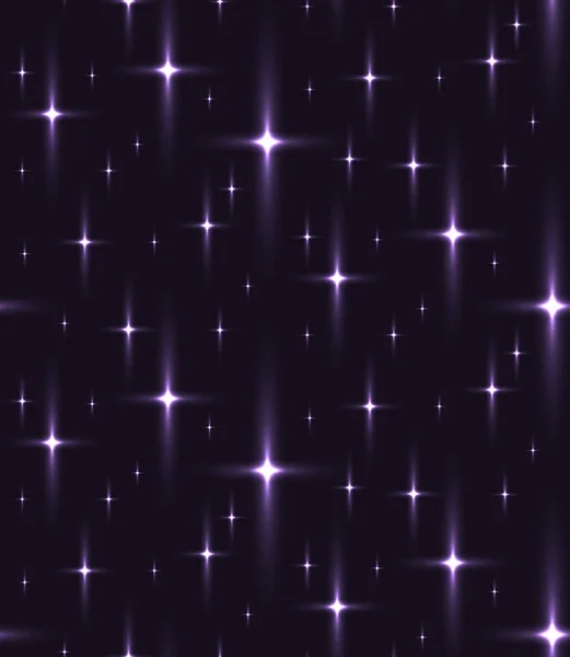 Bezešvá Textura Noční Oblohu Hvězdami Vektor Vzor Pro Balicí Papír — Stockový vektor