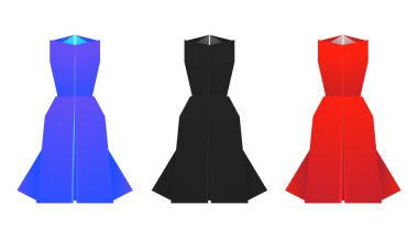 Origami kümesi elbise renkli. Vektör öğeleri tasarımınız için.