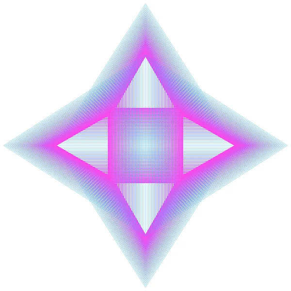 Élément Néon Abstrait Lignes Triangles Élément Vectoriel Pour Cadres Brochures — Image vectorielle