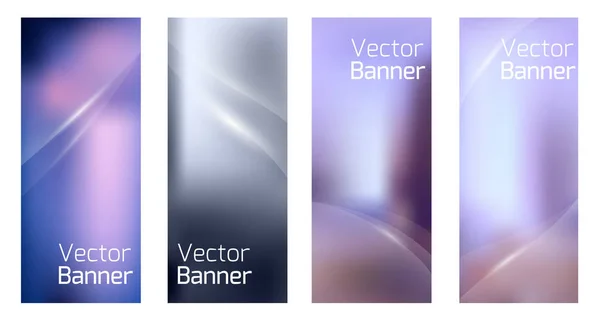 Set Vertical Banners Gradient Background Vectors Elements Your Brochures Business — Stock Vector