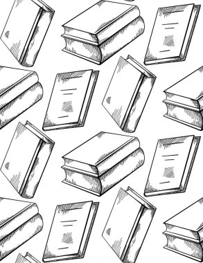 Çizim elle çizilmiş kusursuz desen ve beyaz arka planda kuluçkaya yatmış defter. Bilgi ve eğitim. Duvar kağıtları, arka planlar ve yaratıcılığınız için oyma vektör dokusu.