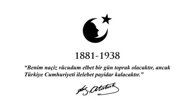 November 10 Ataturk Commemoration Day and Ataturk week. clipart