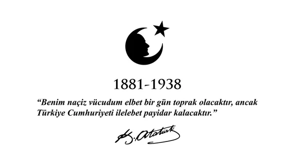 November 10 Ataturk herdenkingsdag en Ataturk week. — Stockvector
