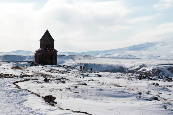 Rovine di ani nella Lista del Patrimonio Mondiale dell'UNESCO. Kars Turchia, febbraio 2017 . — Foto Stock