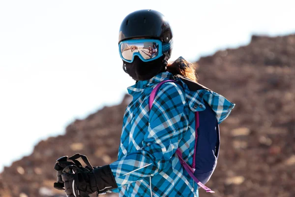 Wintersaison Menschen Und Landschaft Skifahren — Stockfoto