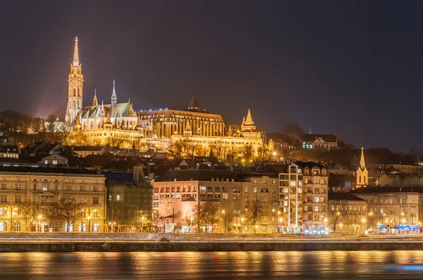 Vista notturna di Budapest, Ungheria — Foto Stock