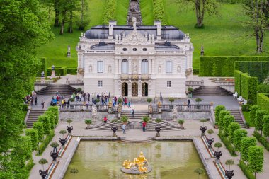 Linderhof sarayıdır Schloss Almanya, güneybatı Bavyera