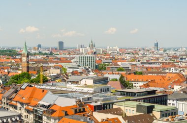 Bavyera, Almanya Münih şehrinin panoramik görünüm