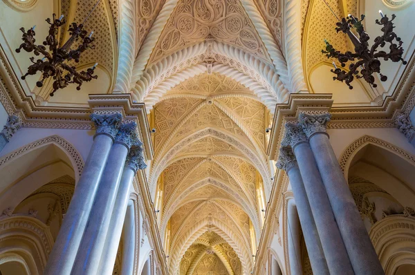 Teto da Catedral de Erice, província de Trapani. Sicília — Fotografia de Stock