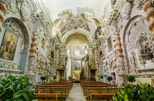 Interior de la Iglesia de Santa Maria en Valverde en Palermo, Sicilia, Italia . —  Fotos de Stock