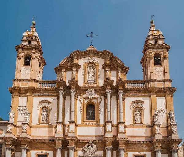 I basilikan San Domenico i Palermo, Sicilien, Italien. Sicilianska barocco. — Stockfoto