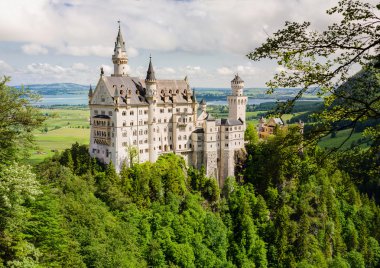 Neuschwanstein Castle located near Fussen in southwest Bavaria, Germany. clipart