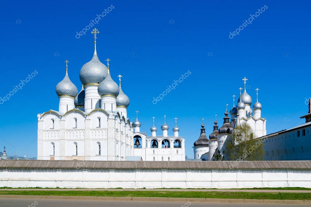 Assumption Cathedral in Kremlin of Rostov, Yaroslavl oblast, Russia.