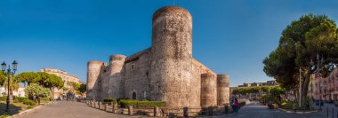 Panorama of the Castello Ursino, also known as Castello Svevo di Catania, is a castle in Catania clipart