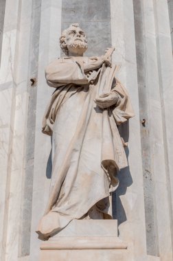 Görünüm cephe ve katedral Aziz Agatha, Catania heykeli