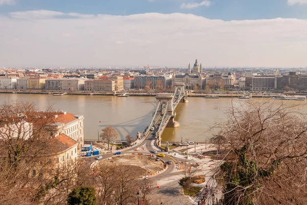 Panoramica panoramica della città di Budapest — Foto Stock