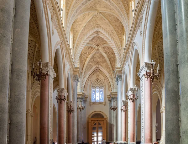 Innenraum der Kathedrale von erice, Provinz Trapani. sizilien, italien — Stockfoto