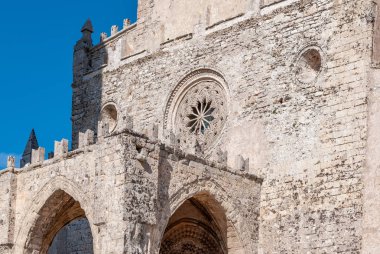 Ana Katedrali Erice, Trapani eyaletinde bir bakış. Sicilya, İtalya