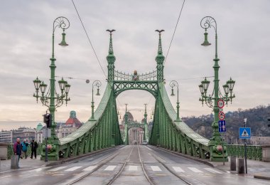 Budapeşte 'deki Özgürlük Köprüsü veya Özgürlük Köprüsü
