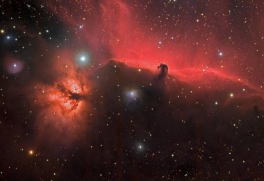 Horse Nebula and Flame Nebula clipart