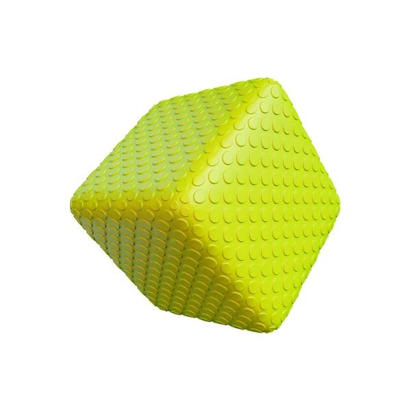 Abstracte kubus geïsoleerd op een witte achtergrond, 3D-rendering — Stockfoto
