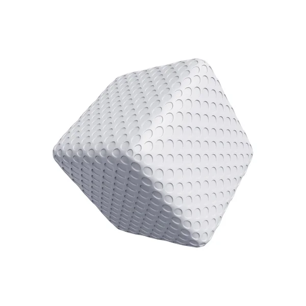 白の背景、3 d レンダリングに分離された抽象的なキューブ — ストック写真
