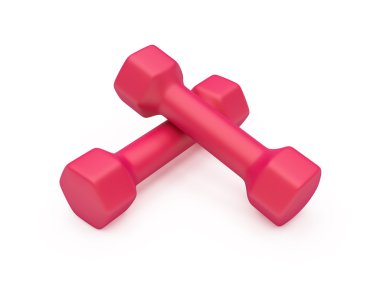 Beyaz arka plan üzerinde 3d render izole halter
