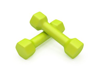 Beyaz arka plan üzerinde 3d render izole halter