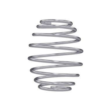 Metal bahar beyaz, 3d render izole