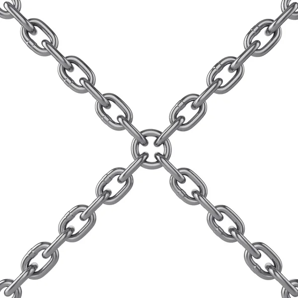 Chain isolated on a white background, 3D rendering — Stock Photo, Image