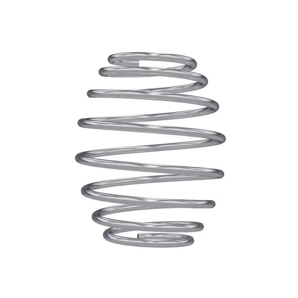 Metal spring isolated on white, 3D rendering — Stock Photo, Image