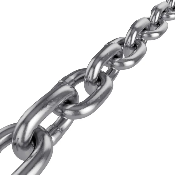 Chain isolated on a white background, 3D rendering — Stock Photo, Image