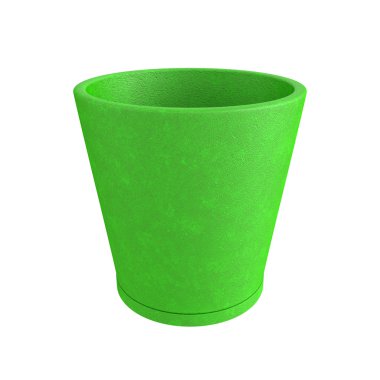 Pişmiş toprak Pot izole beyaz arka plan, 3d render