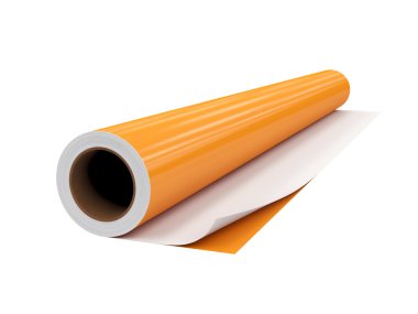 roll PVC film, Isolated on White Background, 3D rendering clipart