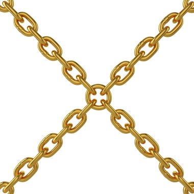  3d render, beyaz bir arka plan izole zinciri