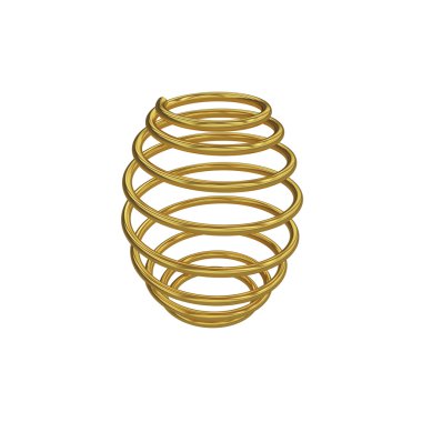 Metal bahar beyaz, 3d render izole