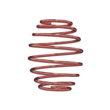 Metal bahar beyaz, 3d render izole