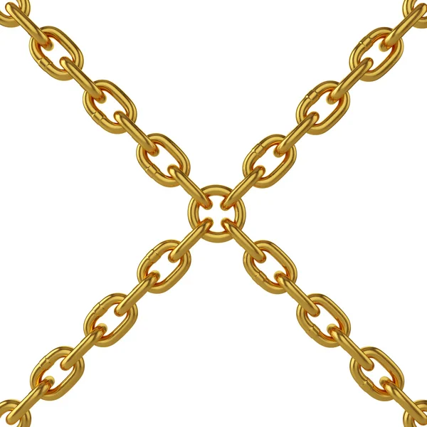 Chain isolated on a white background, 3D rendering — Stock Photo, Image