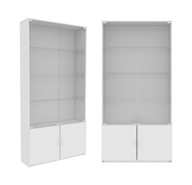 dolap Isolated beyaz arka plan üzerinde 3d render