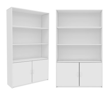 dolap Isolated beyaz arka plan üzerinde 3d render